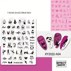 Steel Nail Stamping Plates Shapes Image Stamp Template Nails