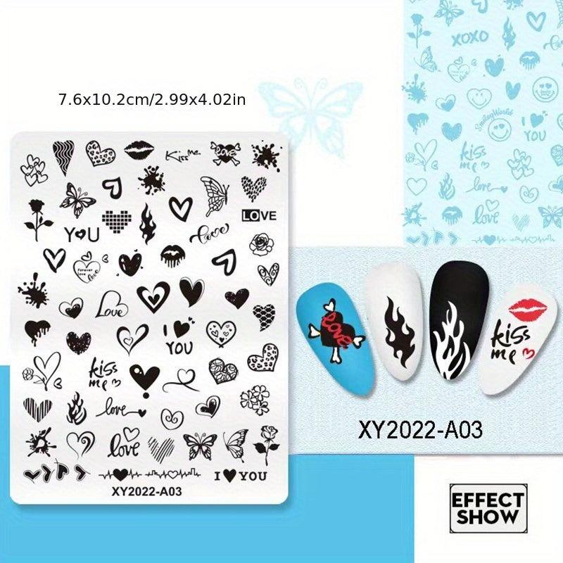 Steel Nail Stamping Plates Shapes Image Stamp Template Nails