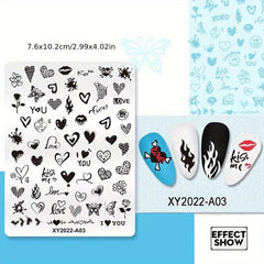 Steel Nail Stamping Plates Shapes Image Stamp Template Nails