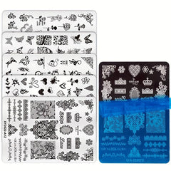 Steel Nail Stamping Plates Shapes Image Stamp Template Nails
