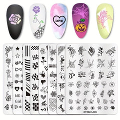Steel Nail Stamping Plates Shapes Image Stamp Template Nails
