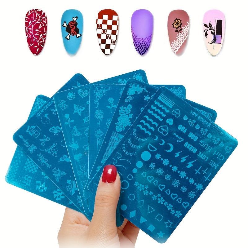 Steel Nail Stamping Plates Shapes Image Stamp Template Nails