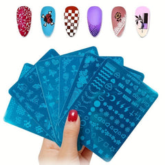 Steel Nail Stamping Plates Shapes Image Stamp Template Nails