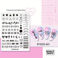 Steel Nail Stamping Plates Shapes Image Stamp Template Nails