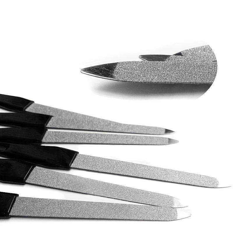 Double Sided Stainless Steel Nail File with Plastic Handle