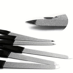Double Sided Stainless Steel Nail File with Plastic Handle