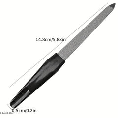Double Sided Stainless Steel Nail File with Plastic Handle
