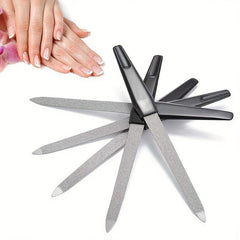 Double Sided Stainless Steel Nail File with Plastic Handle