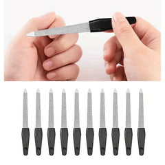 Double Sided Stainless Steel Nail File with Plastic Handle