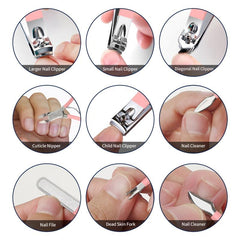 Professional Manicure Set 18 in 1 Stainless Steel Pedicure Kit