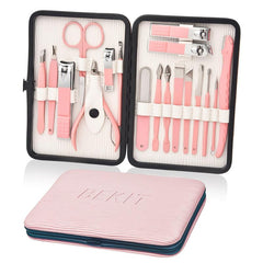 Professional Manicure Set 18 in 1 Stainless Steel Pedicure Kit