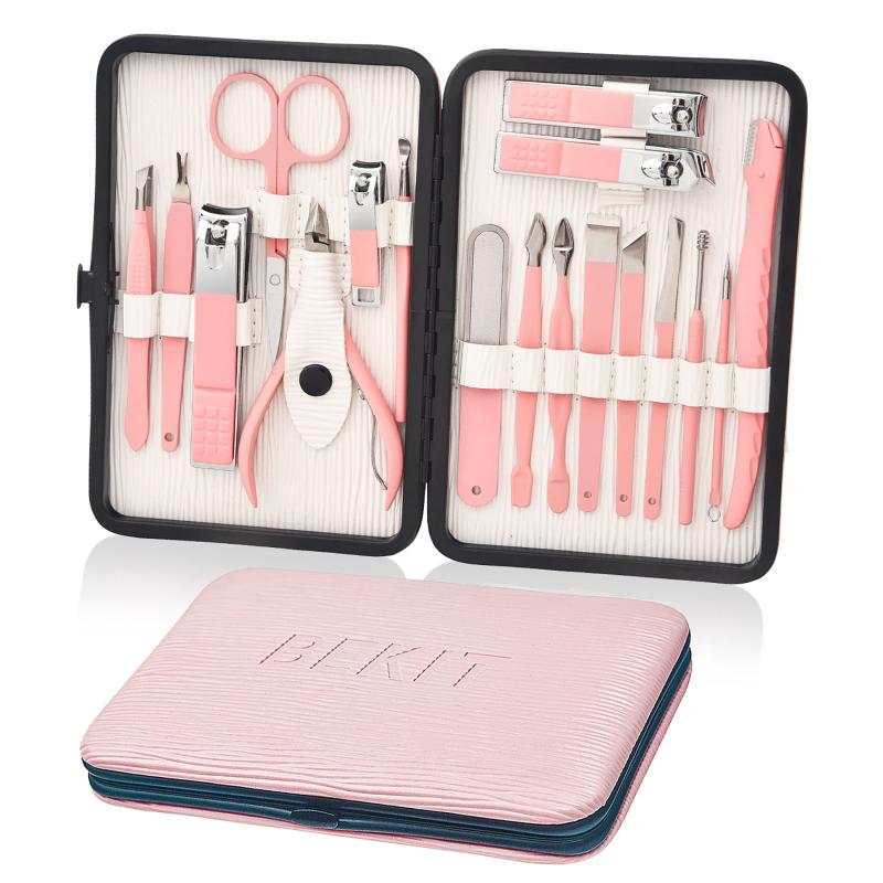 Professional Manicure Set 18 in 1 Stainless Steel Pedicure Kit