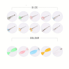 5 Pcs Double Head Nail Art Drill Pen Polka Dot Tool