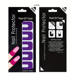 10pcs Nail Polish Protector Spill Proof Stickers Peel Off Nail Guards for DIY