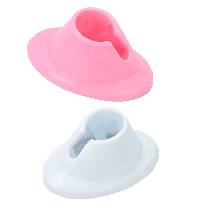 4 Pcs Pink Nail Polish Stand Holder Spill-proof for Home Salon Schools