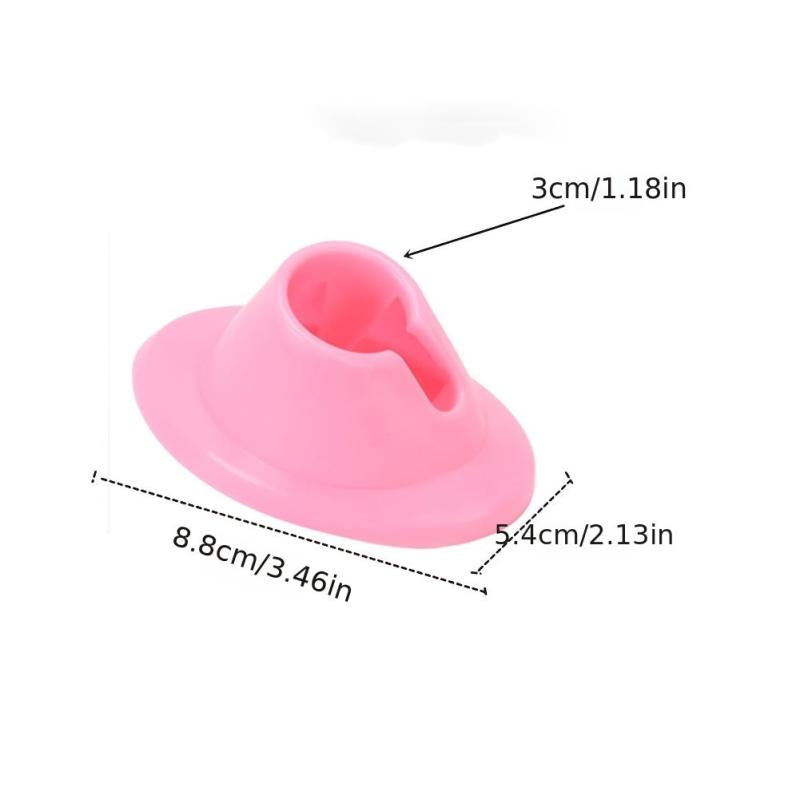 4 Pcs Pink Nail Polish Stand Holder Spill-proof for Home Salon Schools