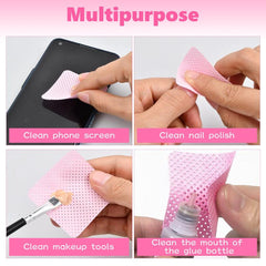 Lint Nail Wipes for Eyelash Extensions, 100 Pack