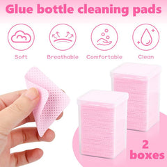 Lint Nail Wipes for Eyelash Extensions, 100 Pack