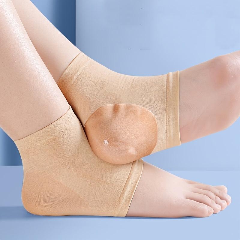 2 Pcs Moisturizing Silicone Heel Socks for Cracked Heels