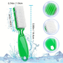 6 Pcs Fingernail Cleaning Brush Handle Grip Manicure Pedicure Tools