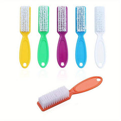 6 Pcs Fingernail Cleaning Brush Handle Grip Manicure Pedicure Tools