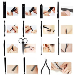 Stainless Steel Nail Clippers Set with Leather Case - 15 Piece Pedicure Kit