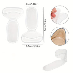 2pcs Soft Silicone High Heel Grips Arch Support Insoles Foot Heel Protector