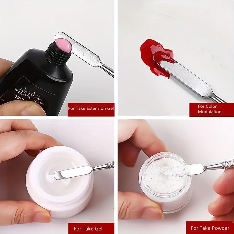 Dual Ended Poly Gel Brush & Picker 2 IN 1 Nail Brush And Spatula