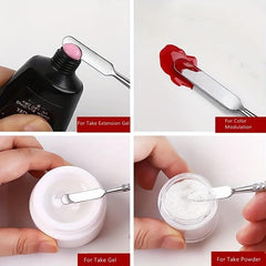 Dual Ended Poly Gel Brush & Picker 2 IN 1 Nail Brush And Spatula
