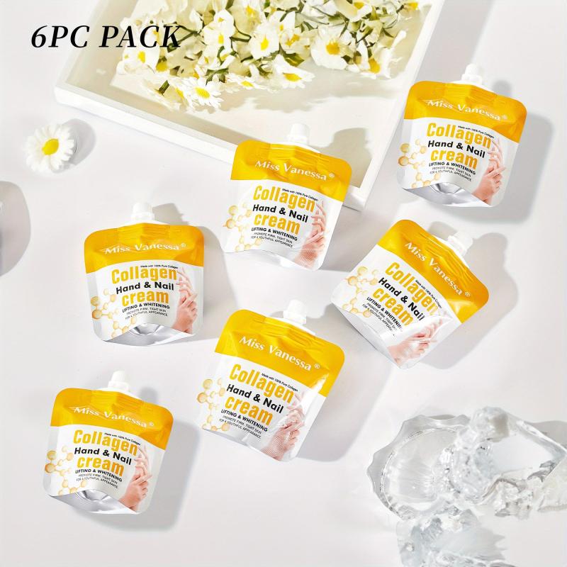 6pcs Collagen Moisturizing Hand Creams, Nourishing & Hydrating, Travel Size