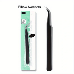 2 Pcs Precision Tweezers for Eyelash Extension Stainless Steel