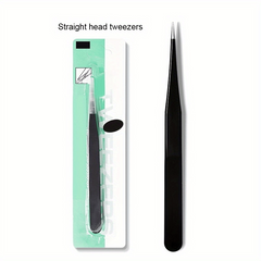 2 Pcs Precision Tweezers for Eyelash Extension Stainless Steel