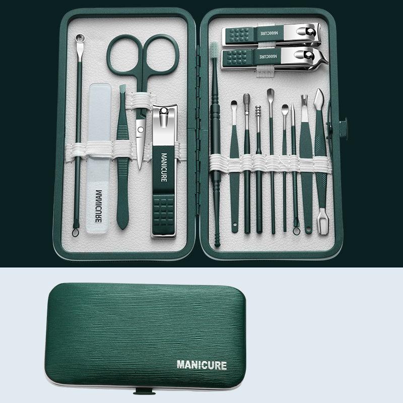 Stainless Steel Nail Clipper Pedicure Kit 8-18 Pcs Nail Care Tools