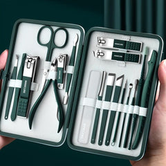 Stainless Steel Nail Clipper Pedicure Kit 8-18 Pcs Nail Care Tools