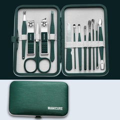 Stainless Steel Nail Clipper Pedicure Kit 8-18 Pcs Nail Care Tools