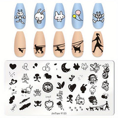 Nail Stamping Plates Shapes Image Stamp Template Nails Printing Tool