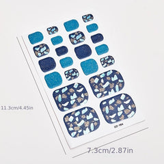 St Patrick's Toes Nail Art Polish Sticker Nail Stripes 22 Pcs Sheet