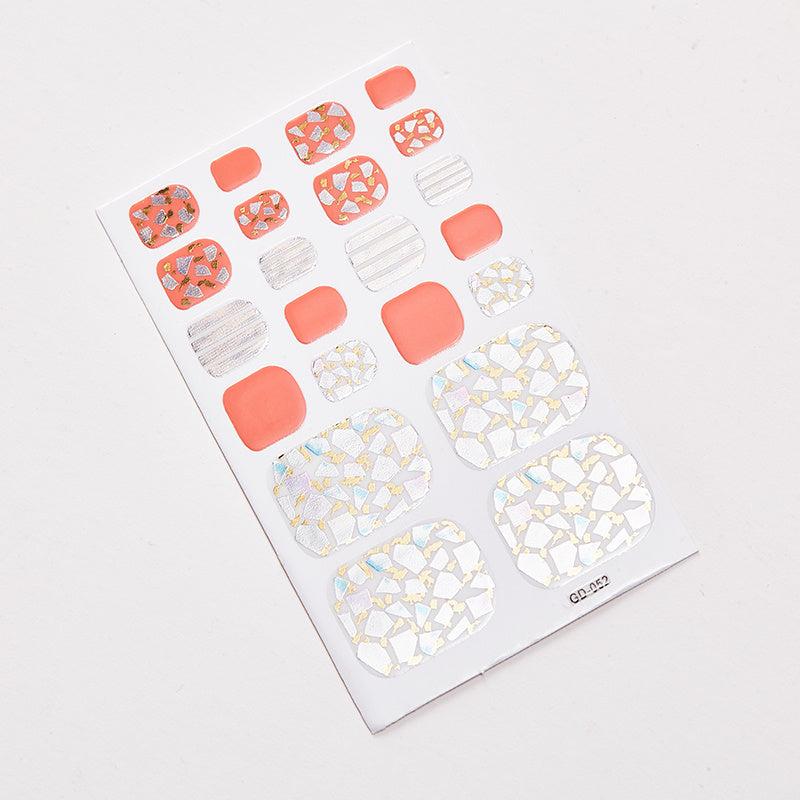 St Patrick's Toes Nail Art Polish Sticker Nail Stripes 22 Pcs Sheet