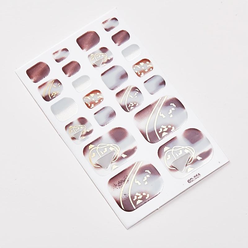 St Patrick's Toes Nail Art Polish Sticker Nail Stripes 22 Pcs Sheet
