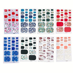 St Patrick's Toes Nail Art Polish Sticker Nail Stripes 22 Pcs Sheet