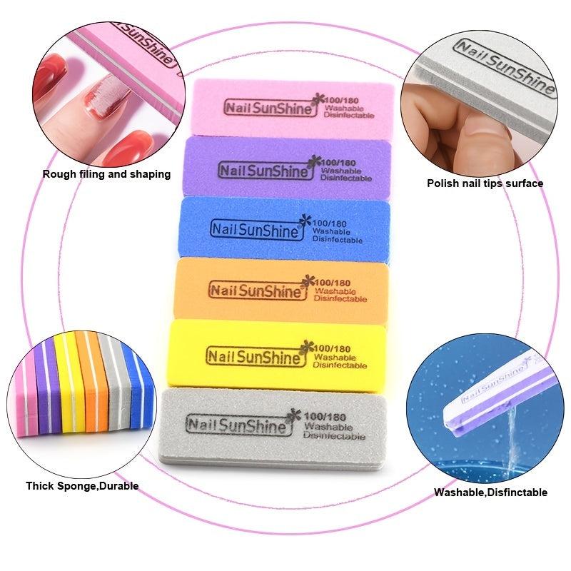 Double Side Washable 100 180 Nail Buffer File