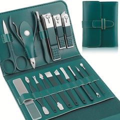 16 Pcs Manicure Set Nail Clippers Pedicure Kit Stainless Steel Nail Care Tools
