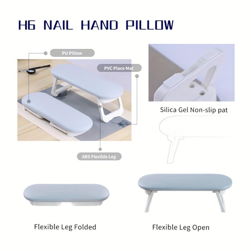 Foldable Nail Arm Rest PU Leather Nail Hand Rest For Nails