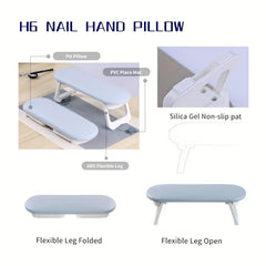 Foldable Nail Arm Rest PU Leather Nail Hand Rest For Nails