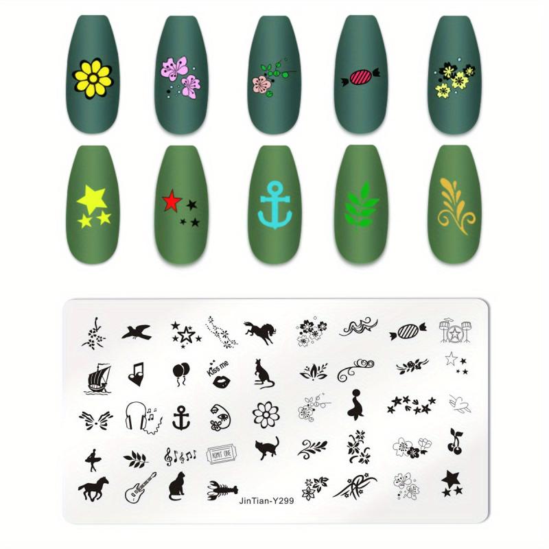 Ocean Butterfly Heart Stamping Plates Nail Art Tool