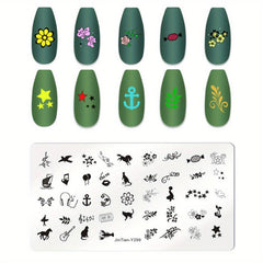 Ocean Butterfly Heart Stamping Plates Nail Art Tool