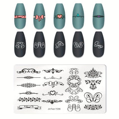 Ocean Butterfly Heart Stamping Plates Nail Art Tool