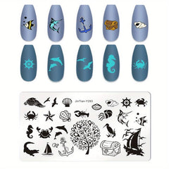 Ocean Butterfly Heart Stamping Plates Nail Art Tool