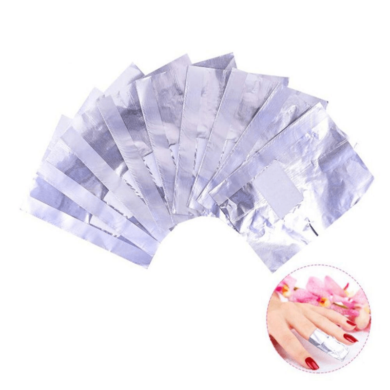 Aluminium Foil Nail Art Soak Off Acrylic Gel Polish Nail Removal Wraps Remover