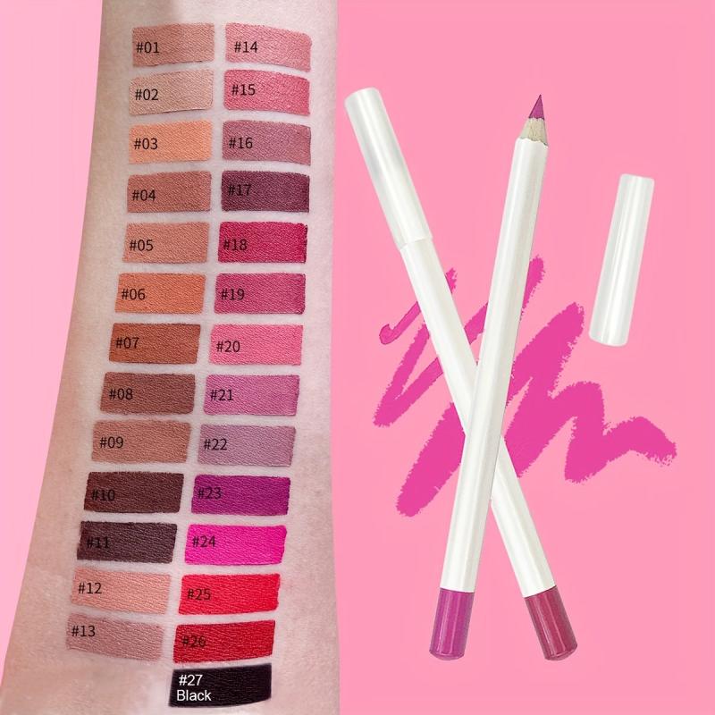 Waterproof Creamy Lipliner Pencil 27 Colors Seamless Velvet Lipstick Pencils